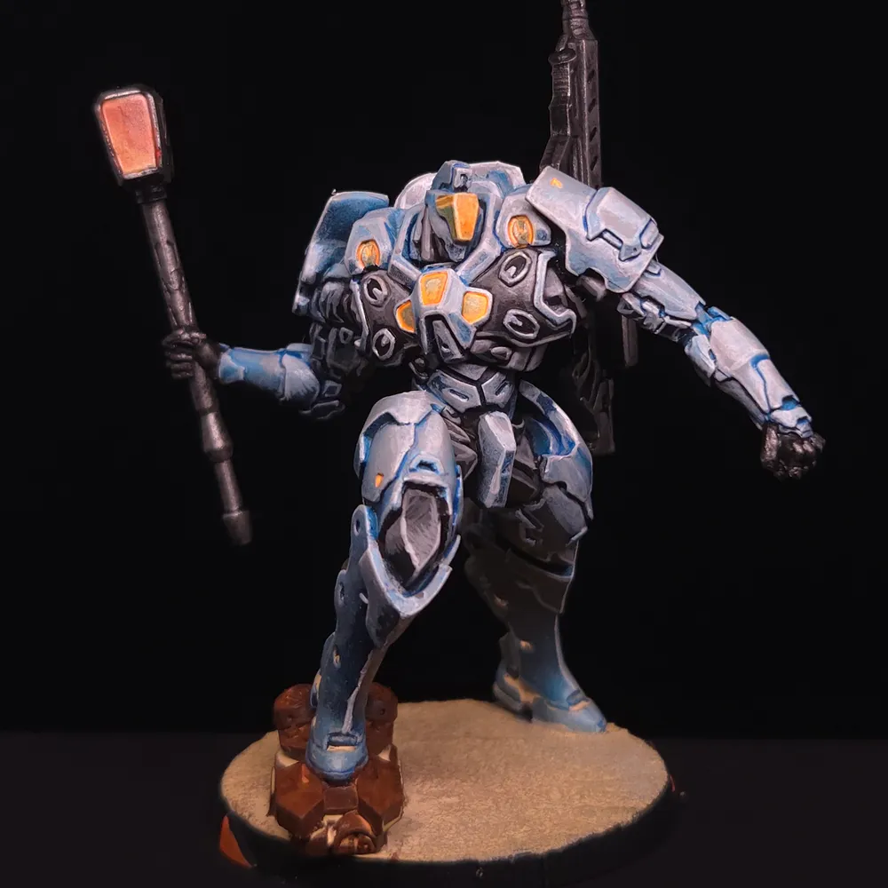 Figurine Infinity peinte par Atelier Guillotine, niveau Tabletop+