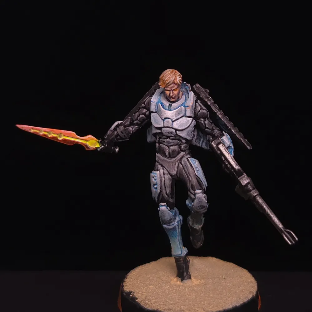Figurine Infinity peinte par Atelier Guillotine, niveau Tabletop+